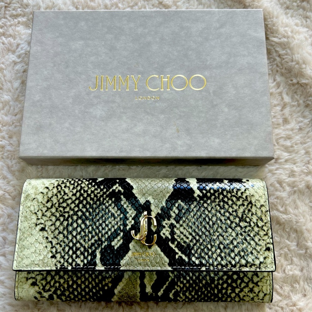 NWT Jimmy CHOO snakeskin wallet
